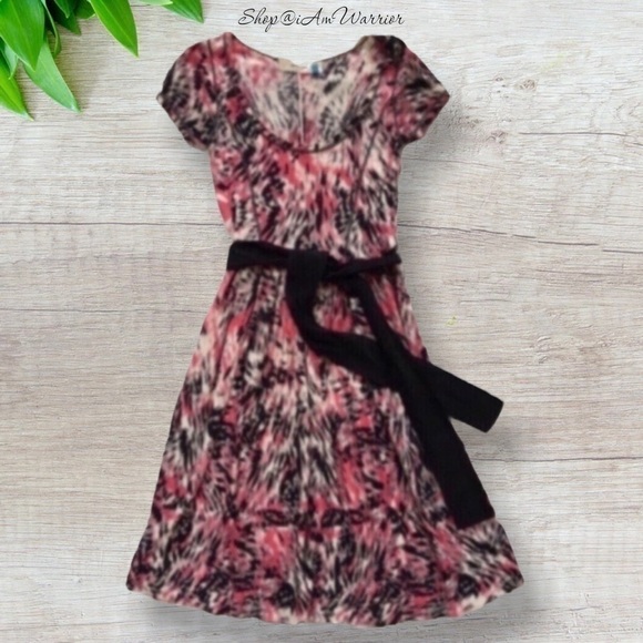 Anthropologie {Sparrow} belted print a-line dress *shop@iamwarrior - Picture 4 of 7